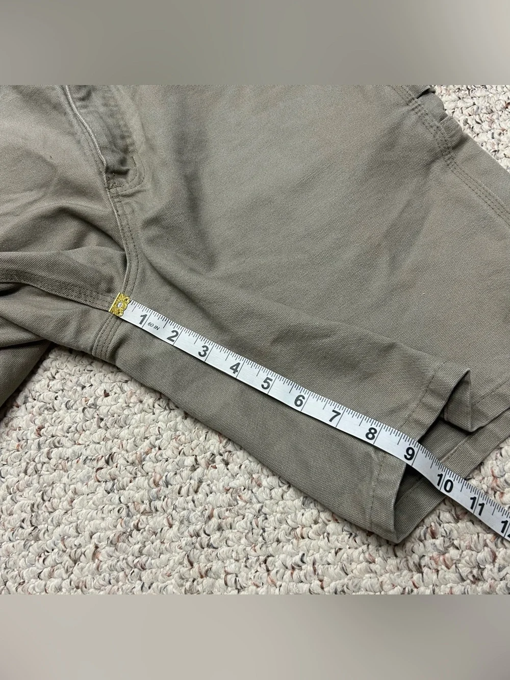Vintage Carhartt Shorts B25 DES Size 28x9 (30) Original Fit Carpenter Cargo Sand